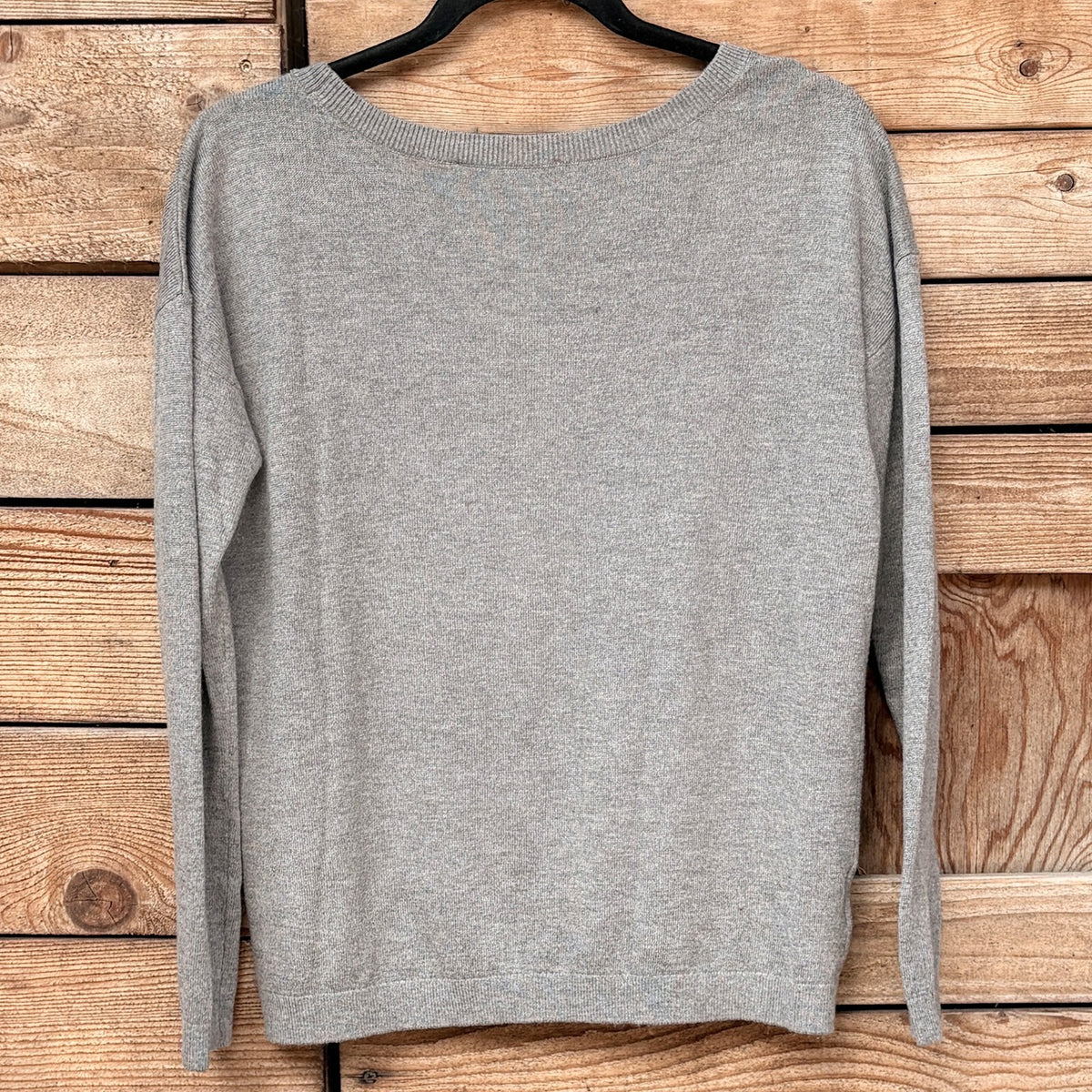 LOFT Grey Scottie Dog Intarsia Sweater