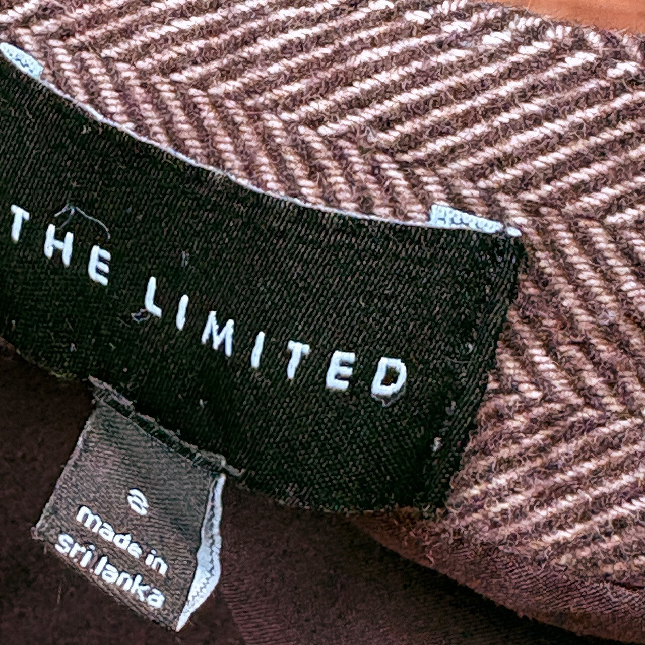 The Limited Brown Herringbone Mini Skirt