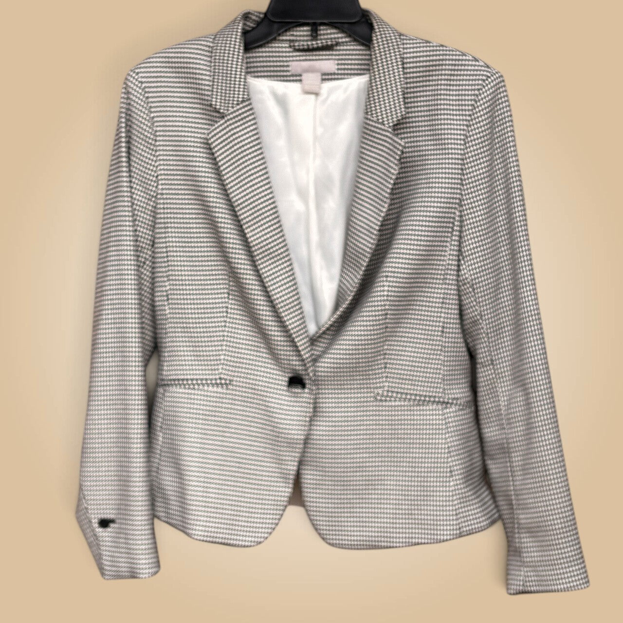 H&M Houndstooth Blazer | Black & White, 10
