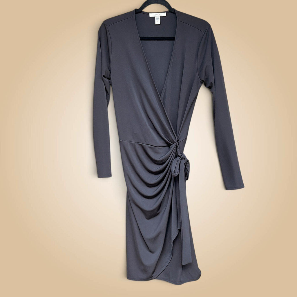 Lark & Ro Wrap Dress | Black, M