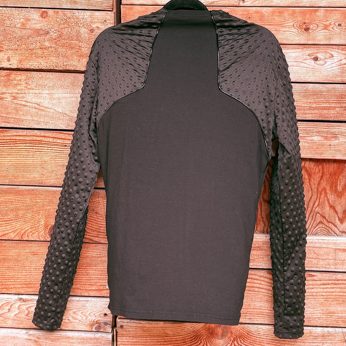 Punk Rave Black Textured Long Sleeve Top with Half Zip