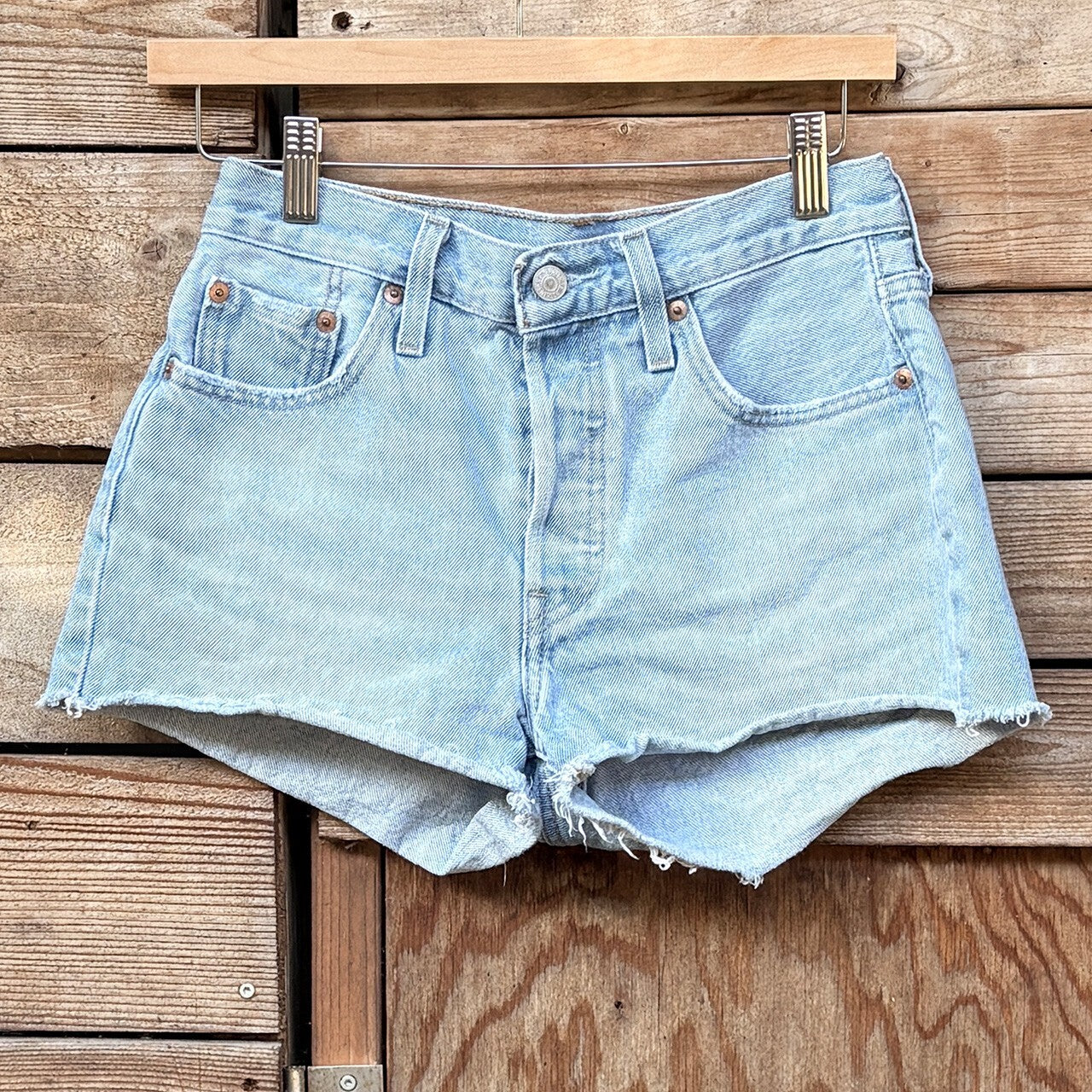 Levi's 501 Light Wash Denim Cutoff Shorts