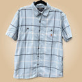 Carhartt Men's Blue and Grey Shirt