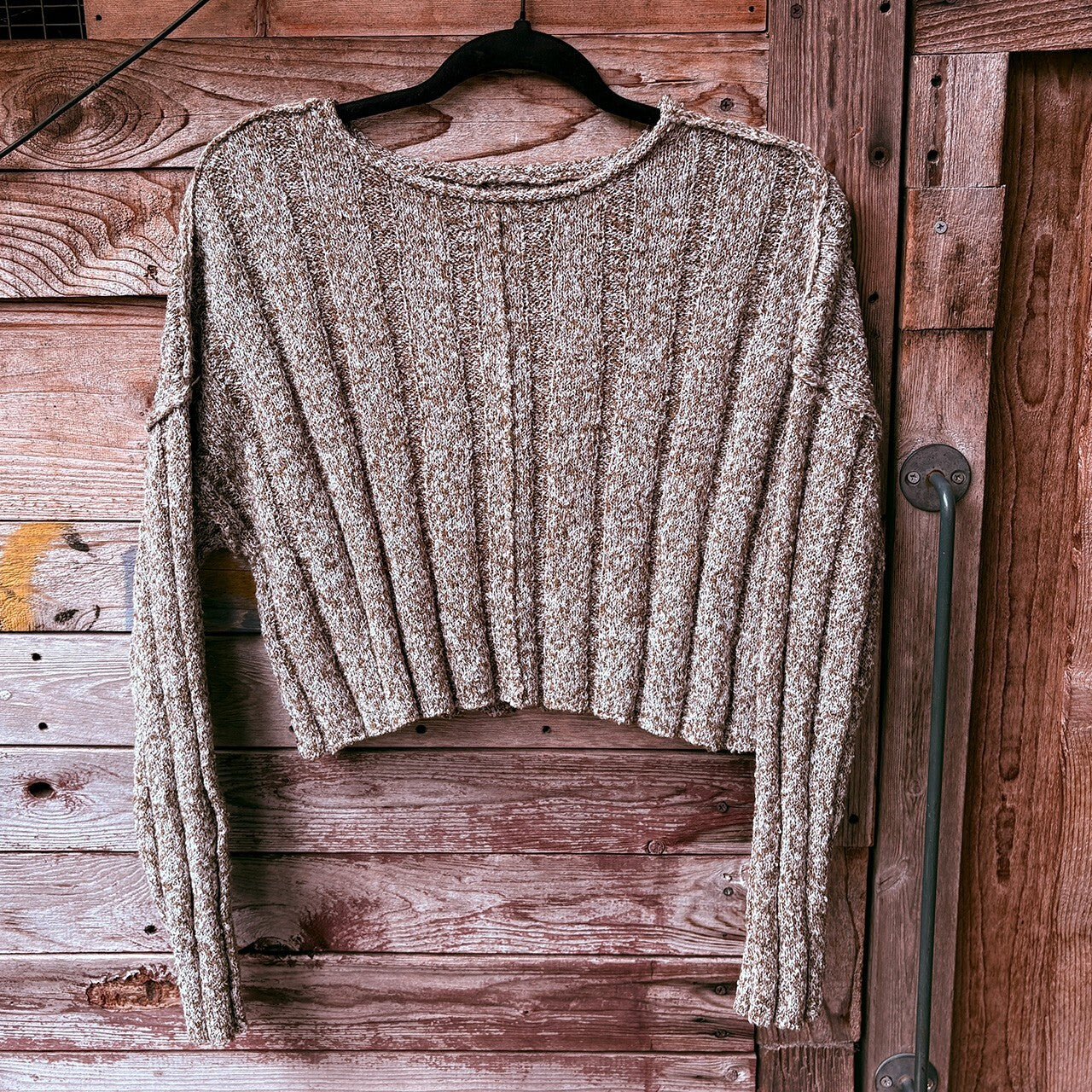 O'Neill Brown Textured Ribbed Knit Sweater Size S