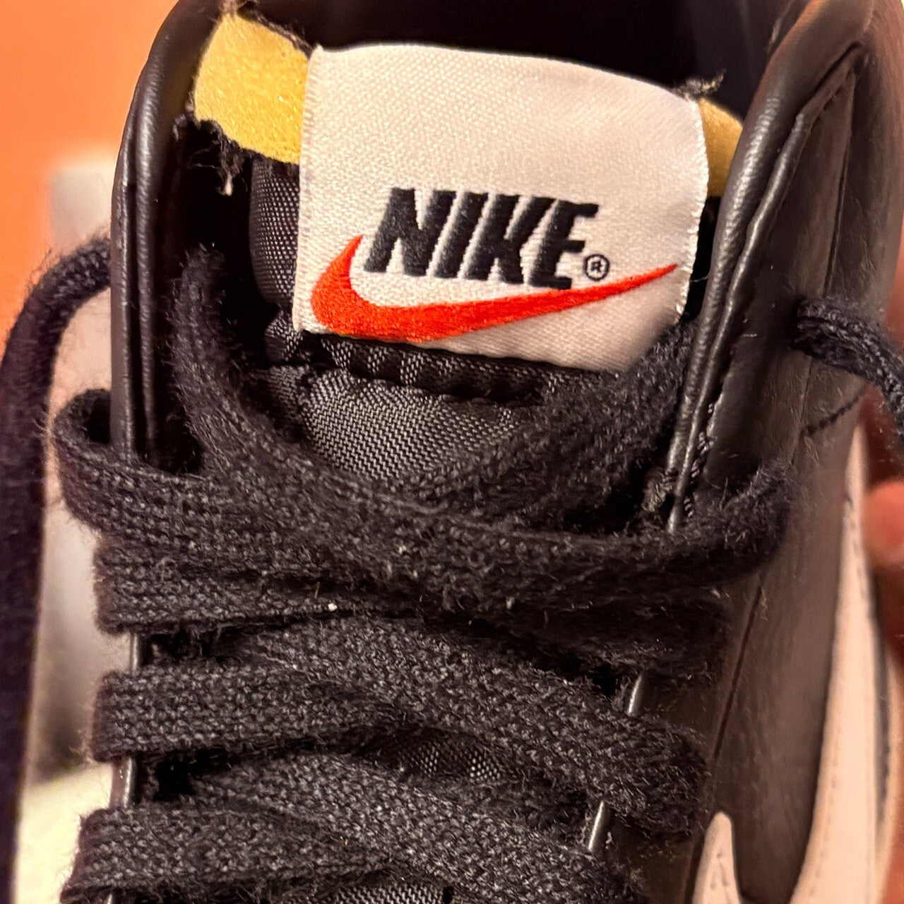 Nike Blazer Mid Black Leather Sneakers with White Swoosh