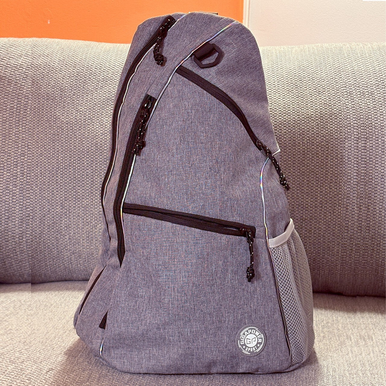 Gigapower Sport Gray Backpack with Multiple Zippered Compartments