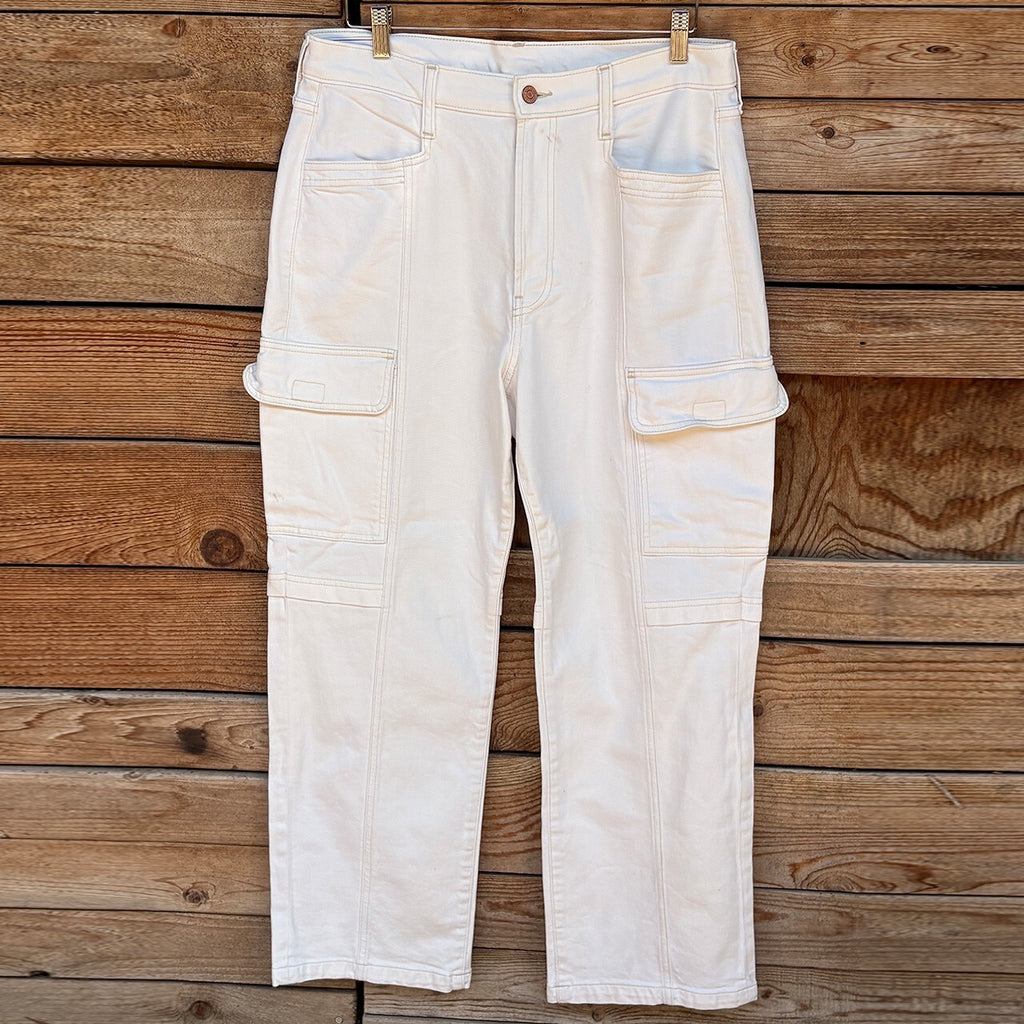 Gap Denim Cargo Pants | White, 31/32