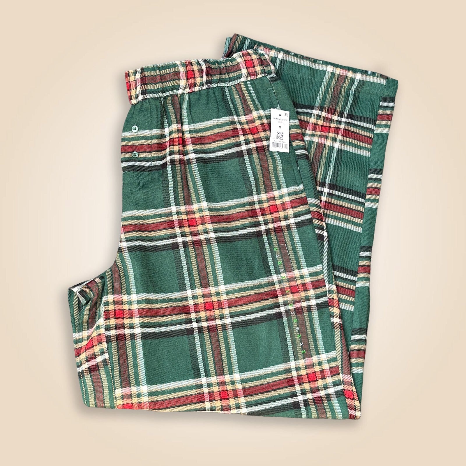 dip Sleep Red Long Sleeve Pajama Set, Size M