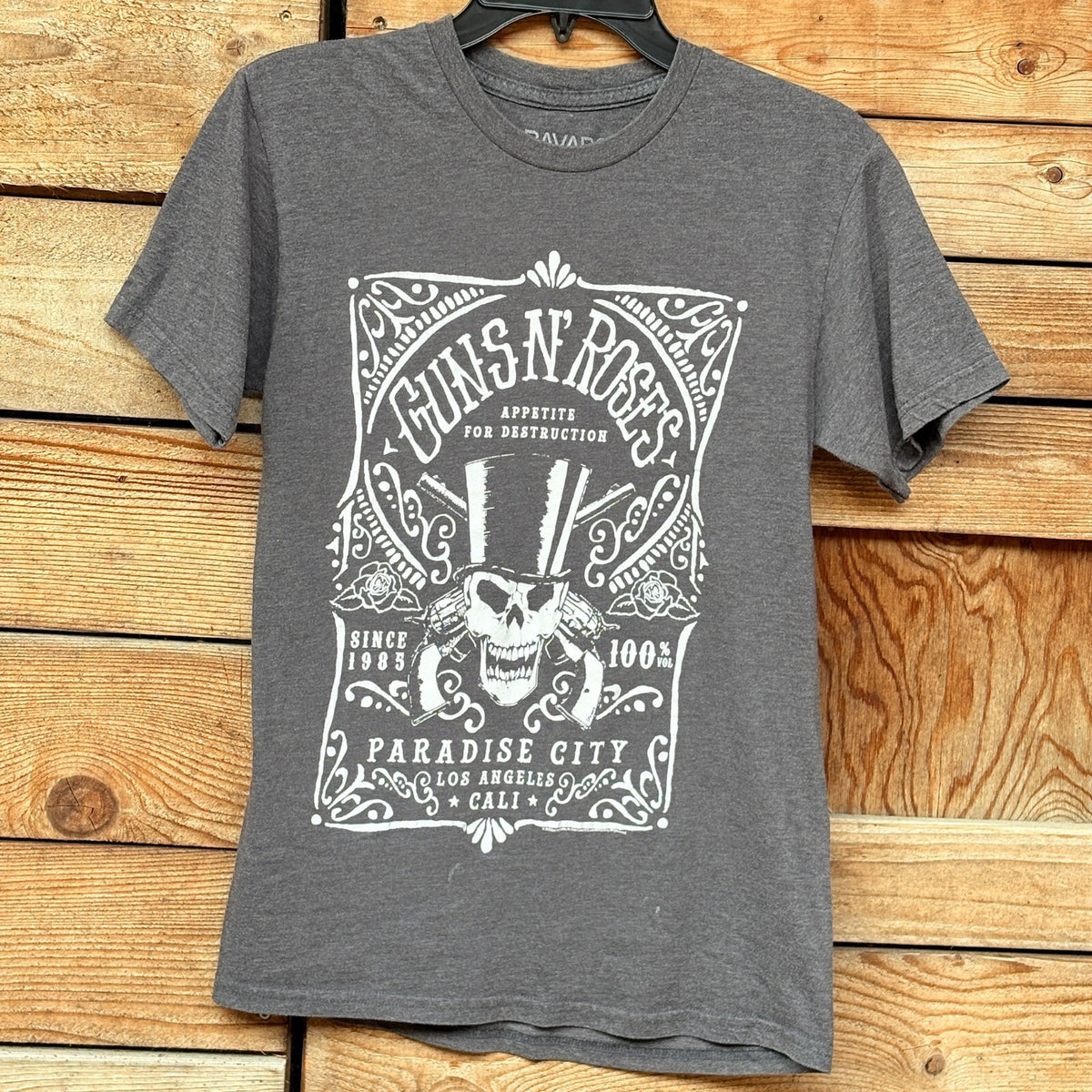 Guns N' Roses Paradise City graphic tee gray S 💀