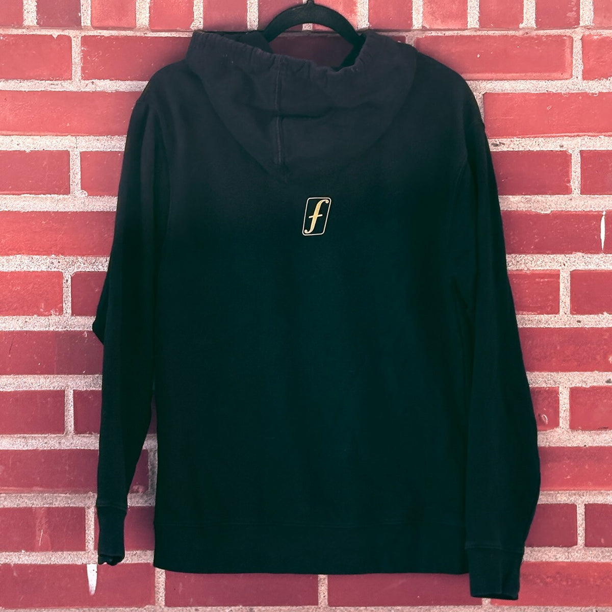 Forum Black Hoodie with Yellow Logo, Size S