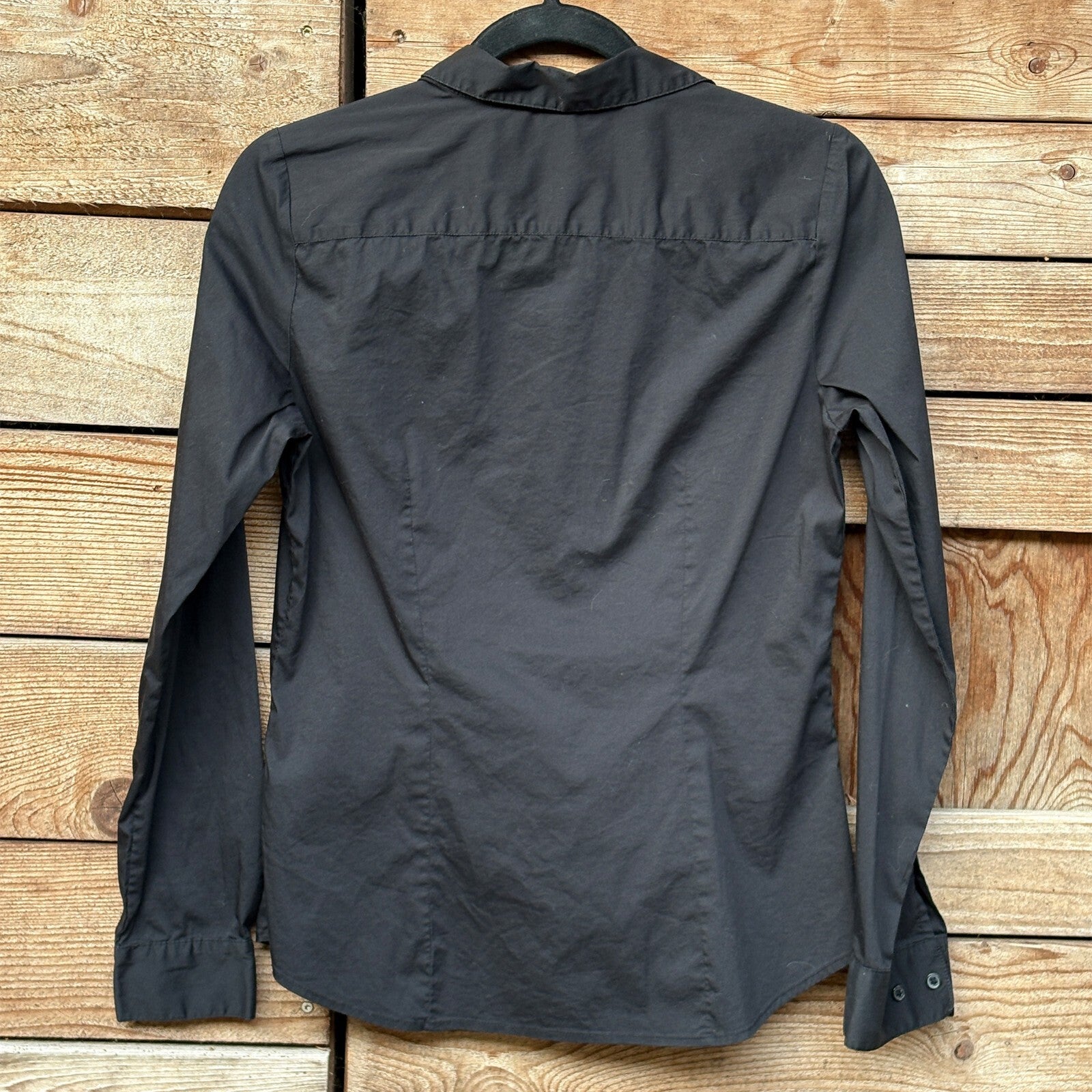 H&M Button-Up Shirt | Black, 8