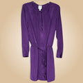 Suzi Chin Tie-Waist Dress | Purple, LS, 14