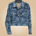 Gap Ultrasoft Denim Jacket | Floral, M