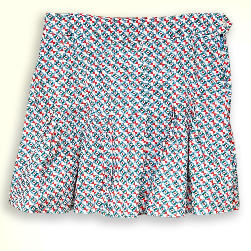 Maeve Pleated Mini Skirt | Geometric, 14