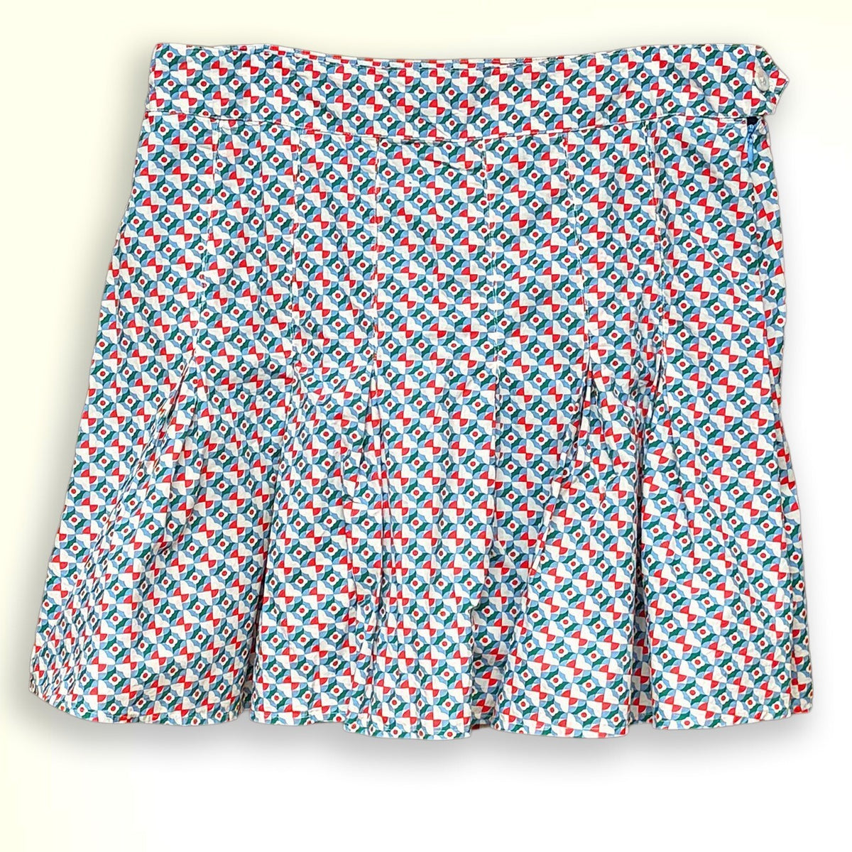 Maeve Pleated Mini Skirt | Geometric, 14