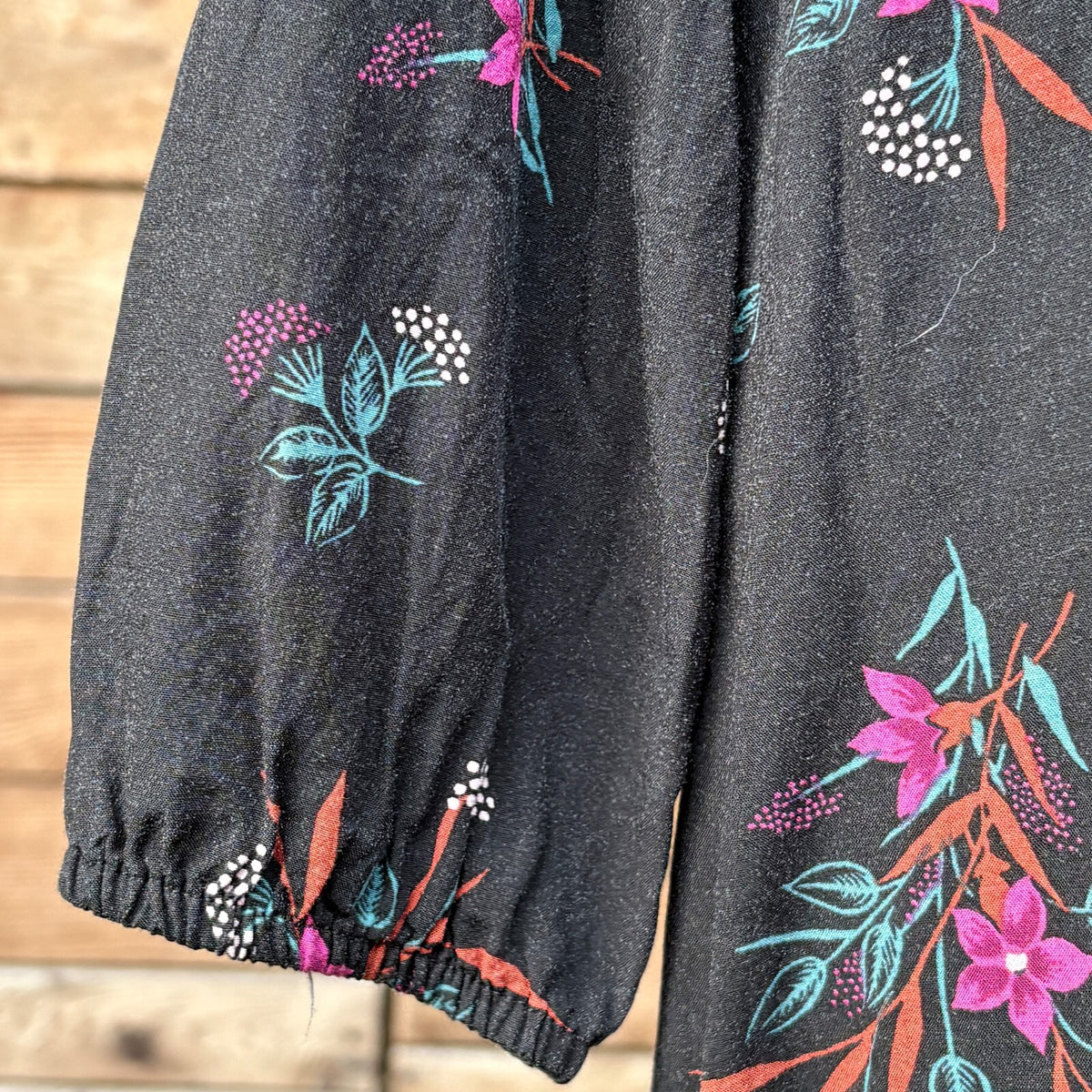 Gap Floral Wrap Dress | Black Multi, S