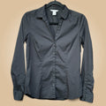 H&M Button-Up Shirt | Black, 8