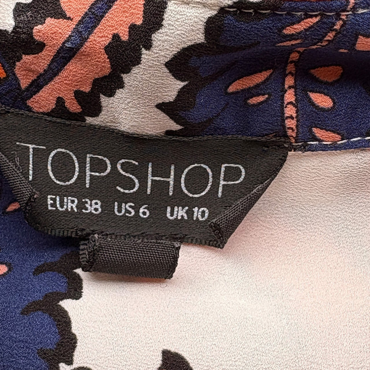 Topshop Button-Up Shirt | Coral Floral, 6