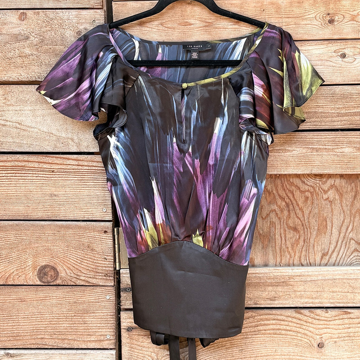 Ted Baker Silk Top Butterfly Sleeves