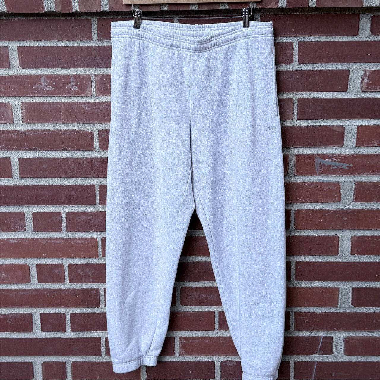 TNA Light Gray Sweatpants with Elastic Waistband and Cuffs