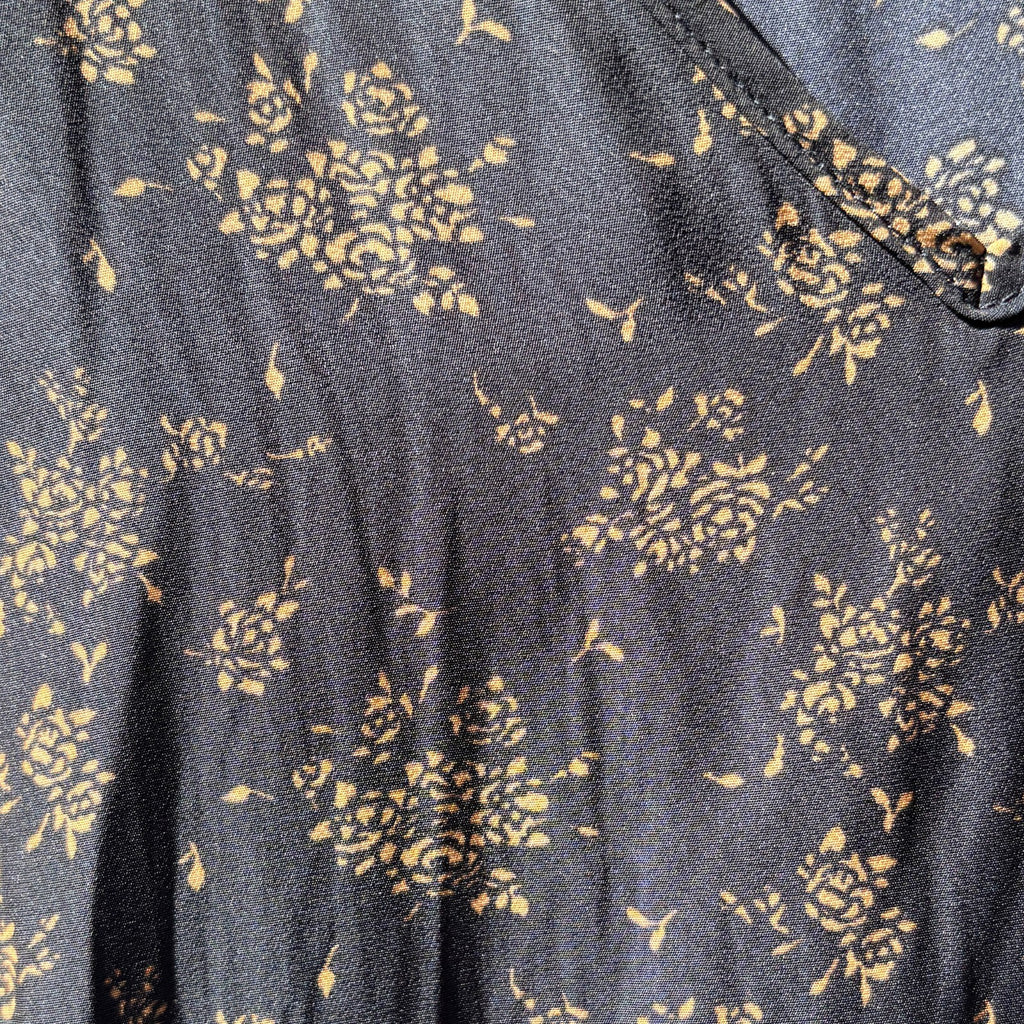 Universal Thread Navy Blue Floral Long Sleeve Dress