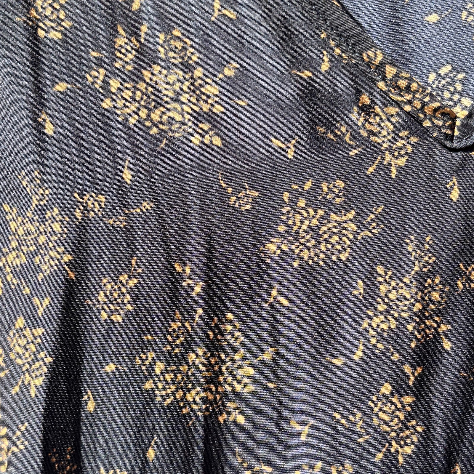 Universal Thread Navy Blue Floral Long Sleeve Dress