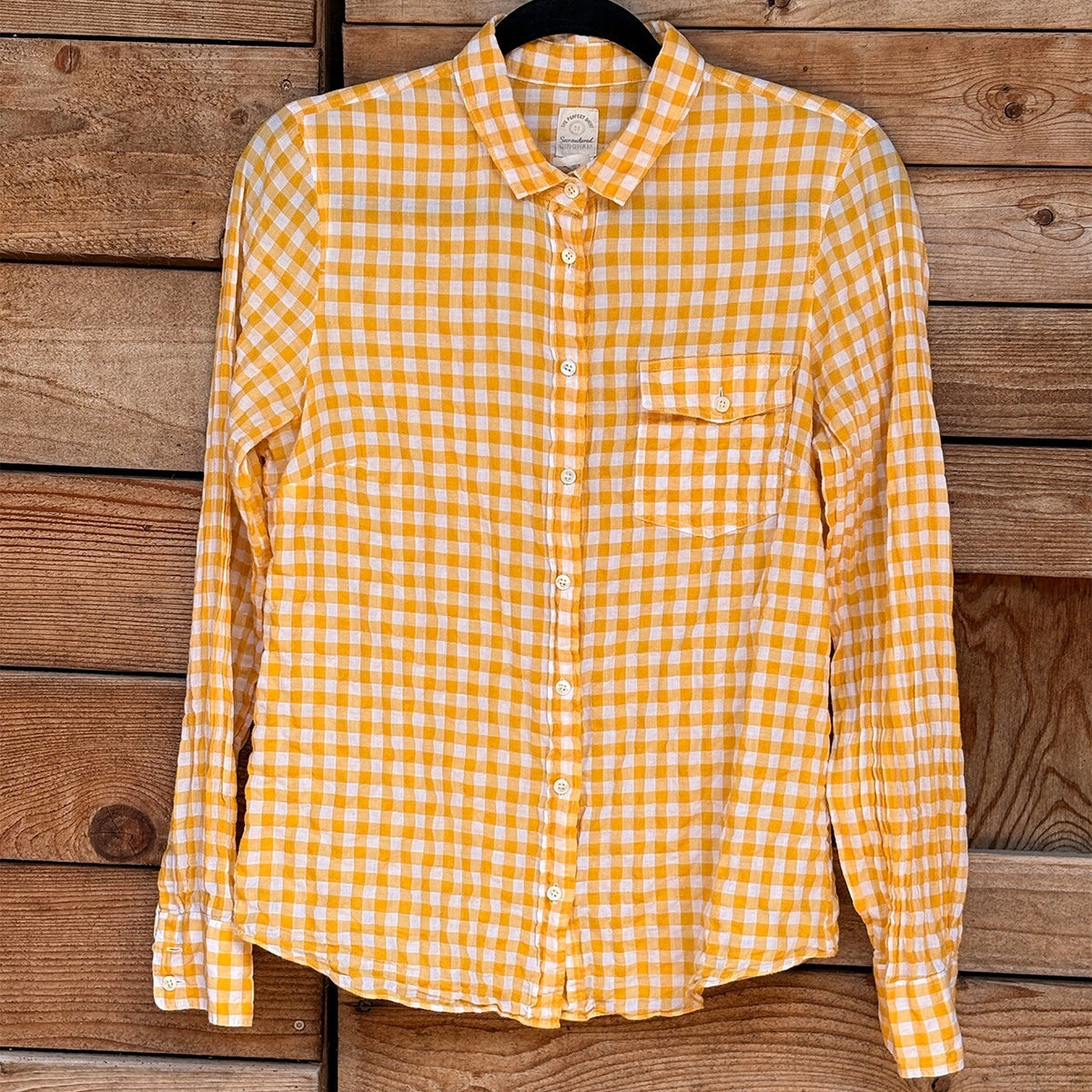 Perfect Shirt Gingham Button-Up | Yellow, 8