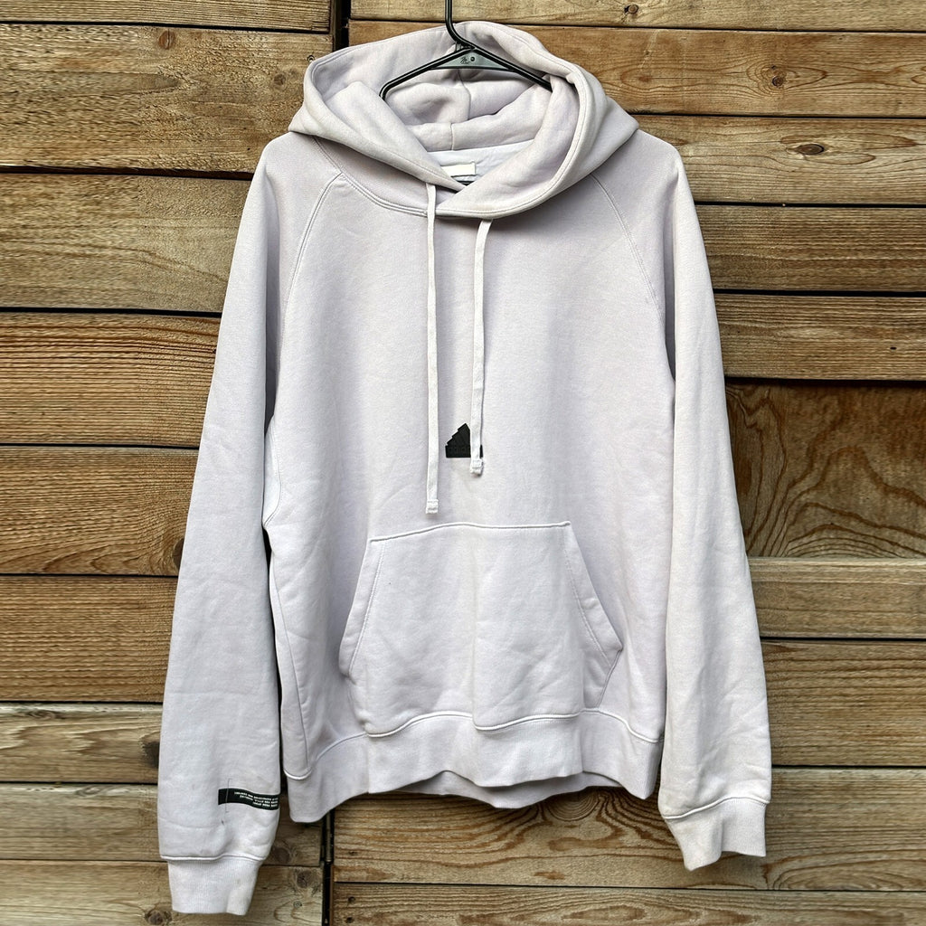 Adidas White Hoodie with Black Logo, Size M