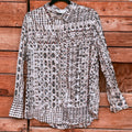 Caffé Marrahcsh Lightweight Patterned Button-Up Shirt