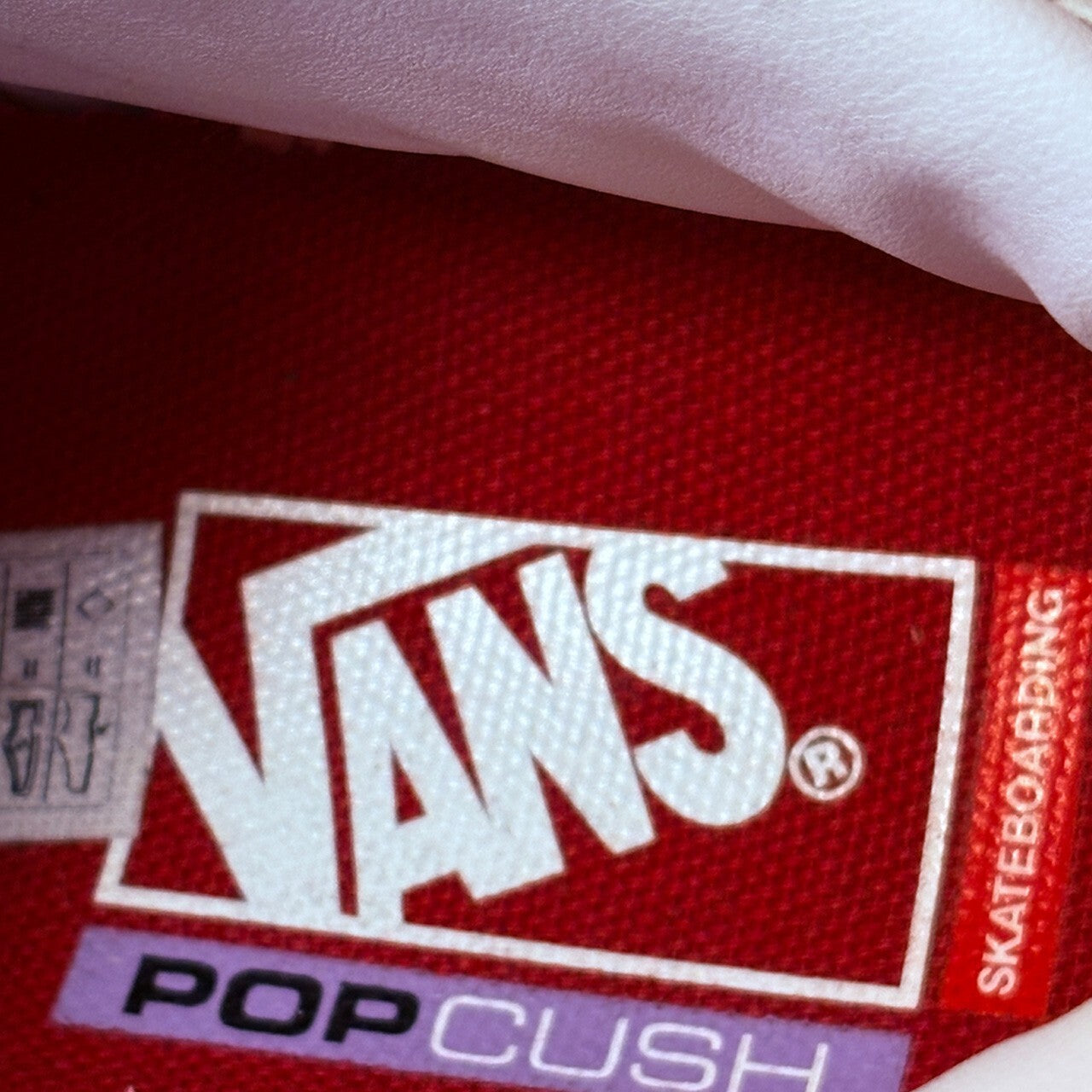 Vans Half Cab Red and White Skate Shoes with PopCush