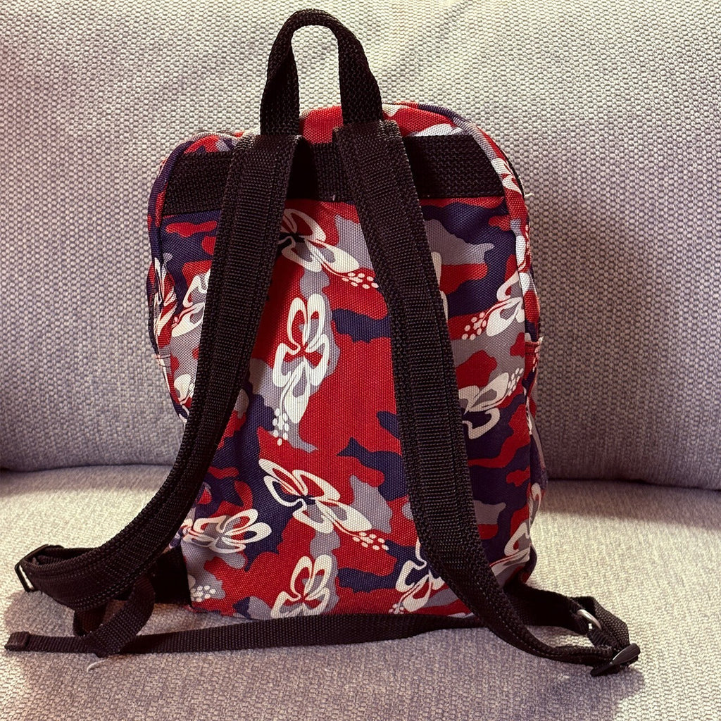BULA Red and Black Floral Pattern Backpack