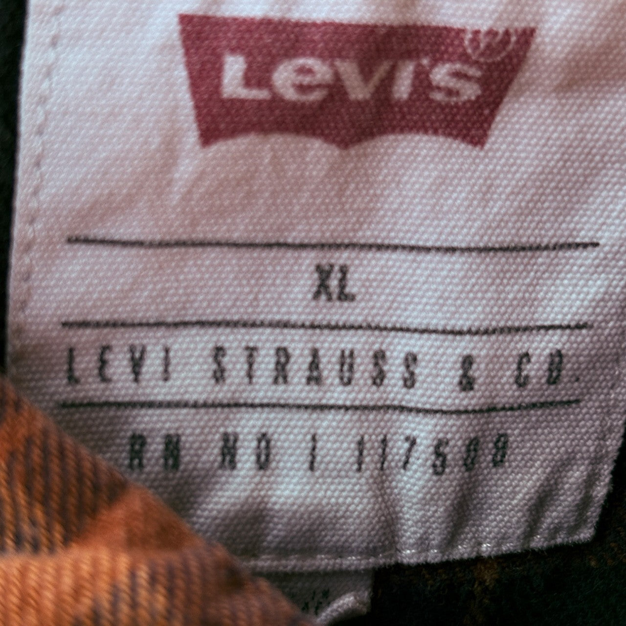 Levi's XL Plaid Flannel Shirt in Warm Autumn Colors