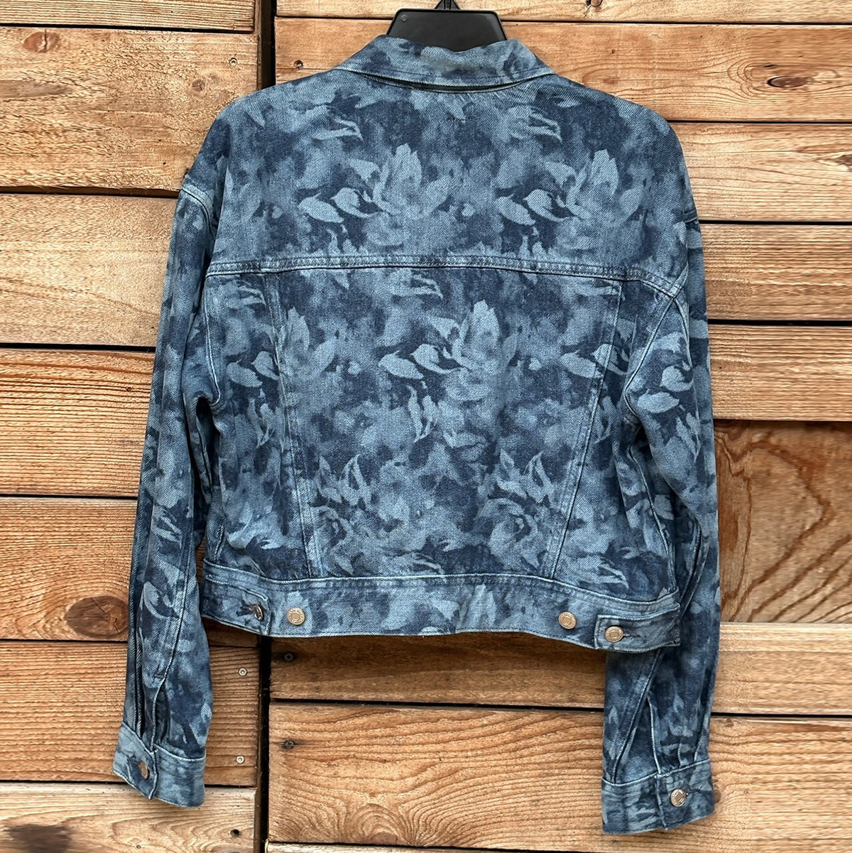 Gap Ultrasoft Denim Jacket | Floral, M