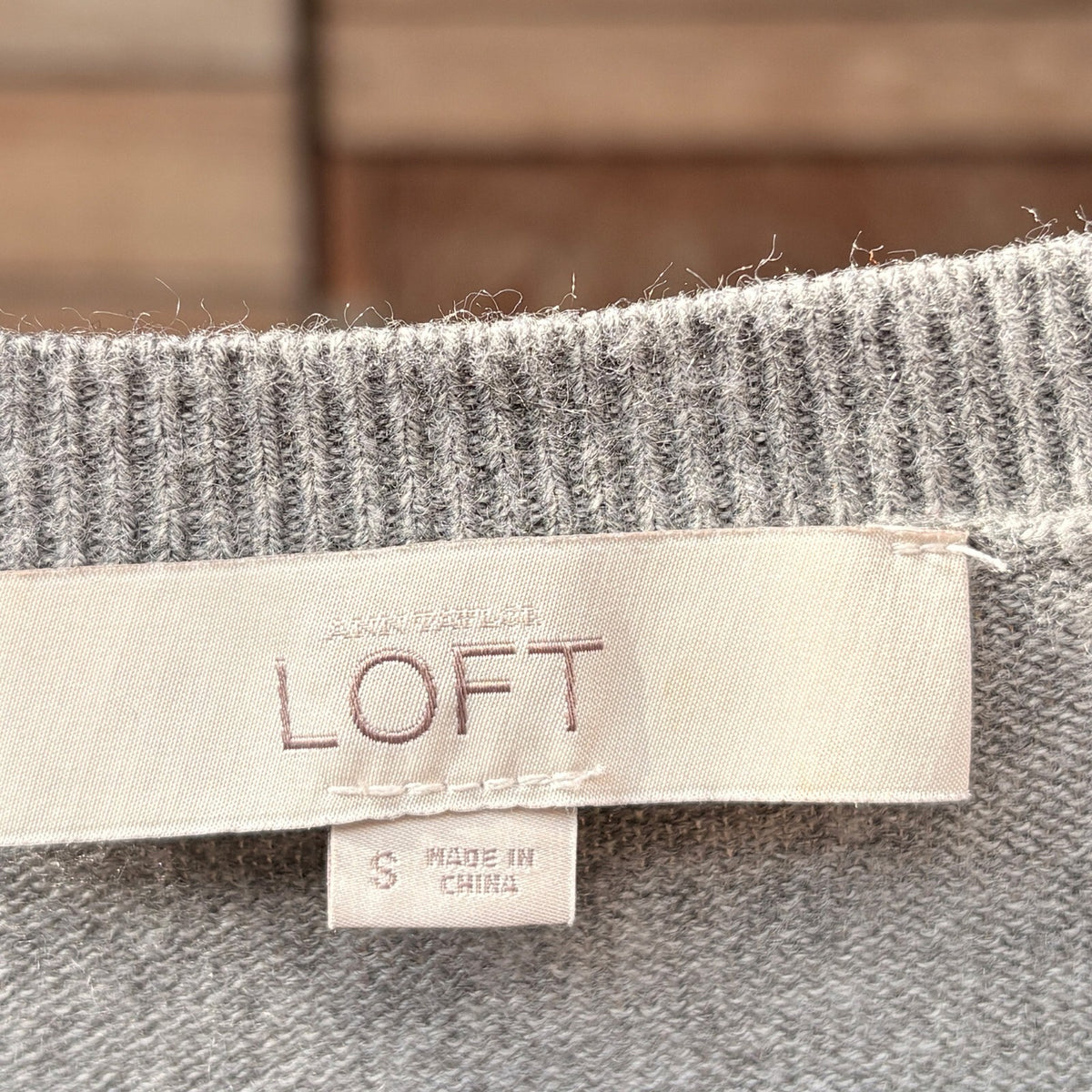 LOFT Grey Scottie Dog Intarsia Sweater