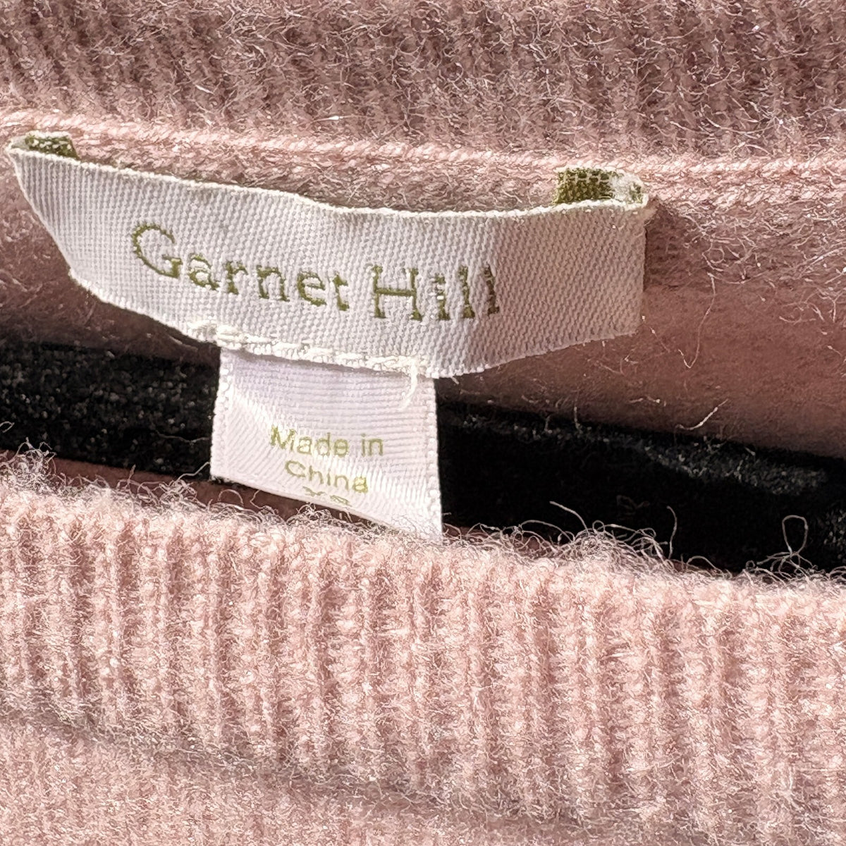 Garnet Hill Pink Sweater Ruffle and Lace trim