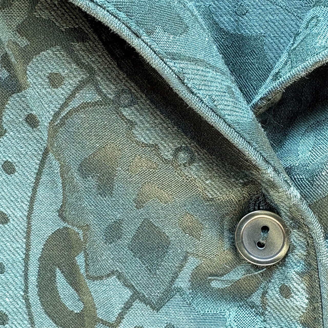 Miss Elaine Green Paisley Jacquard Pajama Set Medium