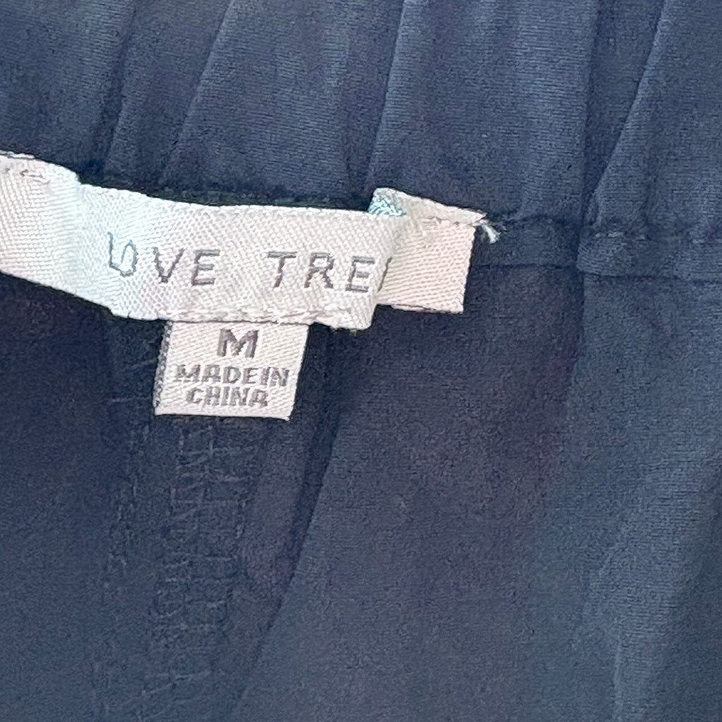 Love Tree Black Cargo Pants with Elastic Cuffs, Size M