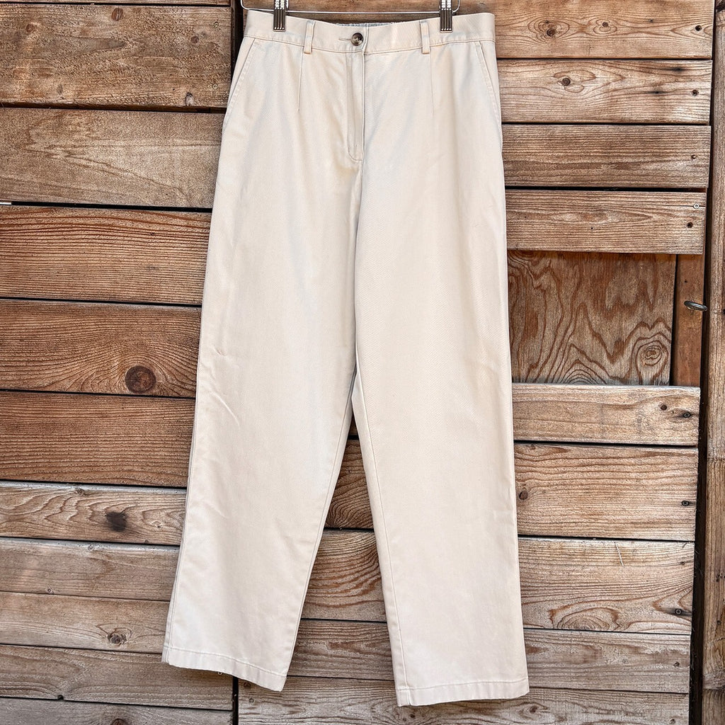 L.L.Bean Original Fit Beige Petite Pants Size 8