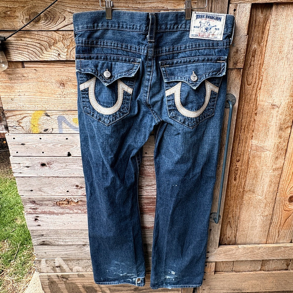 True Religion Men's Boot Cut Jeans Size 36 Made in USA