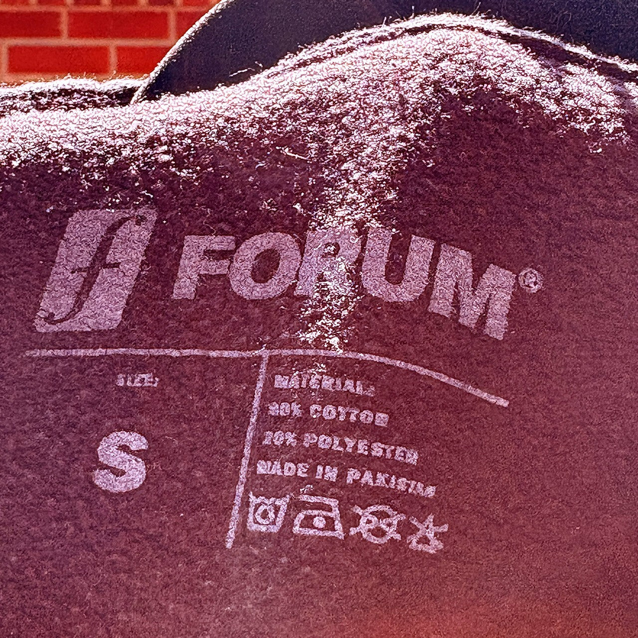 Forum Black Hoodie with Yellow Logo, Size S