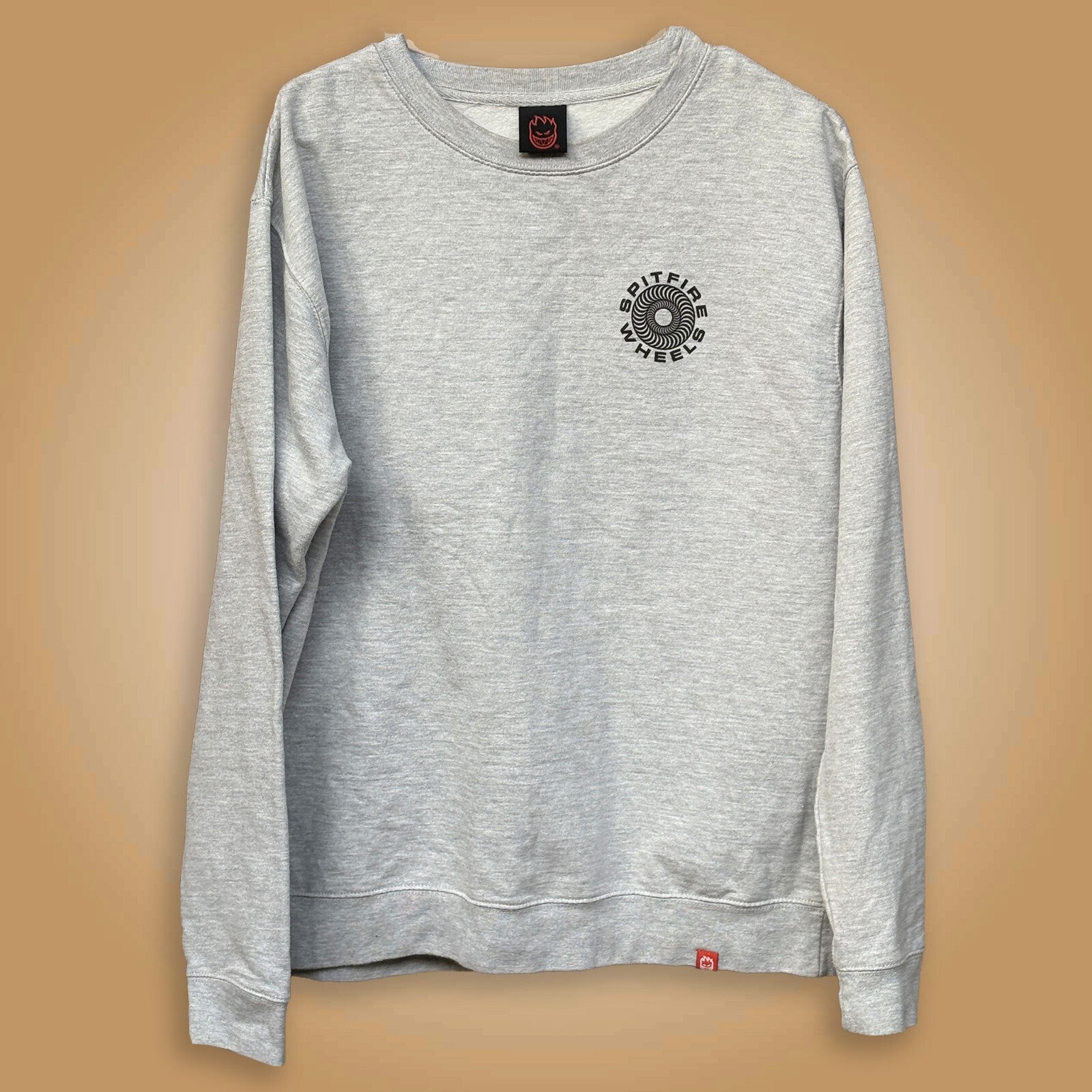 Spitfire Wheels Grey Crewneck Sweatshirt Size L