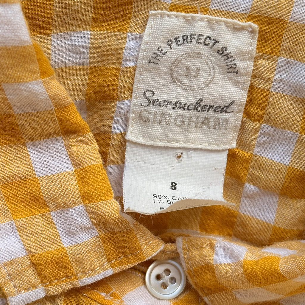 Perfect Shirt Gingham Button-Up | Yellow, 8