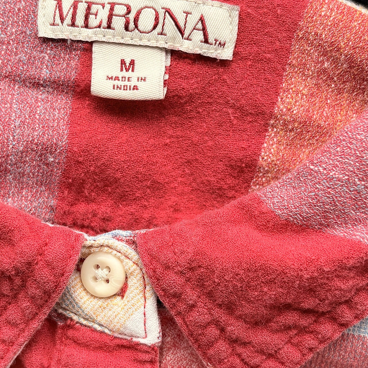 Merona Flannel Plaid Shirt | Red, M