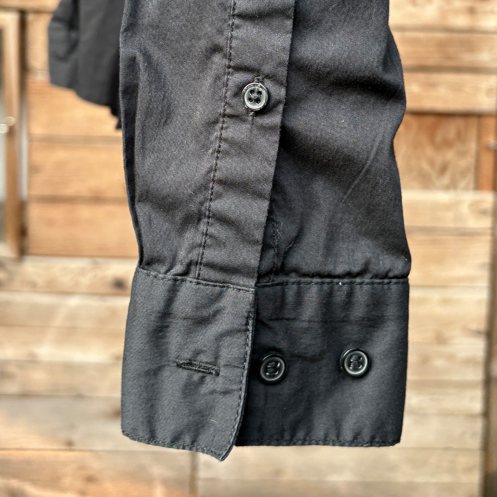 H&M Button-Up Shirt | Black, 8