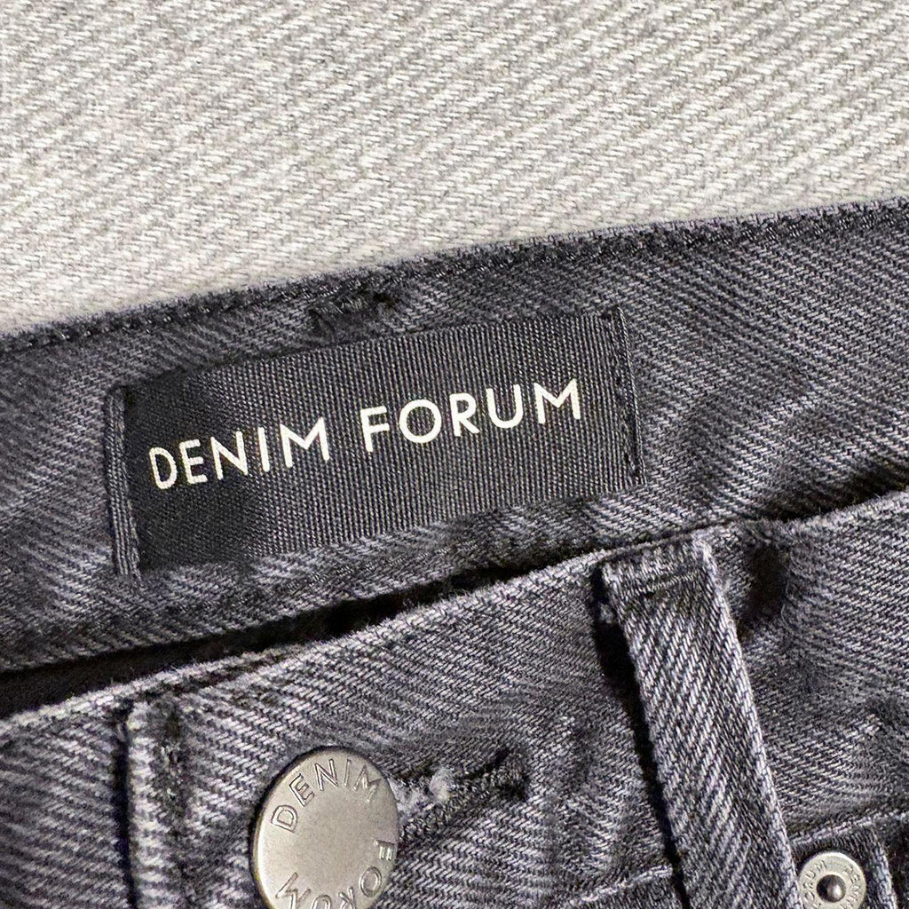 Denim Forum Black Cargo Mini Skirt