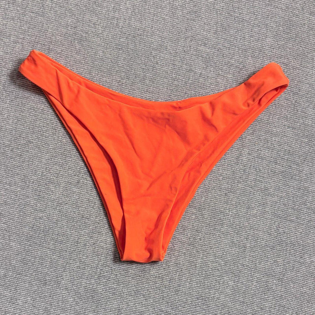 SHEIN Women's Orange Bikini-and-tankini-bottom