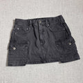 Denim Forum Black Cargo Mini Skirt