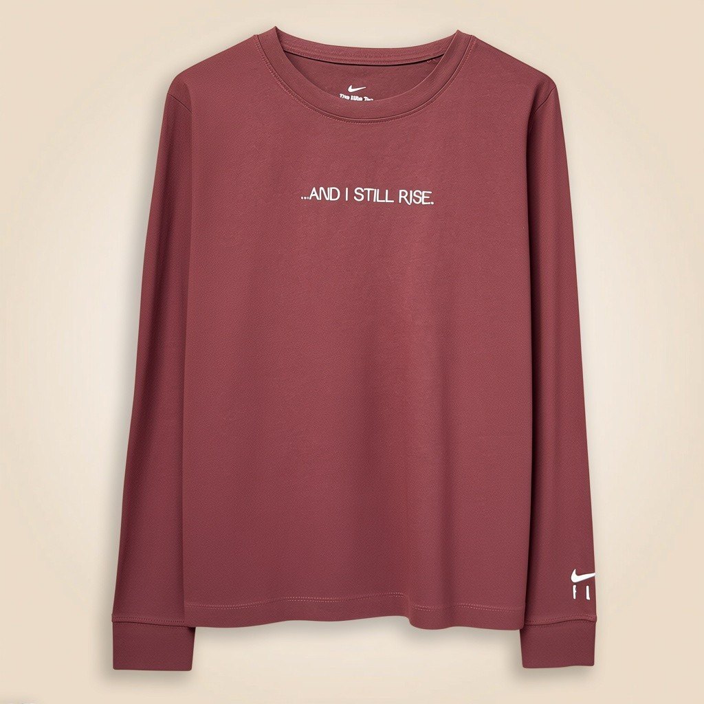 Nike The Nike Tee Maroon Long Sleeve Shirt | L