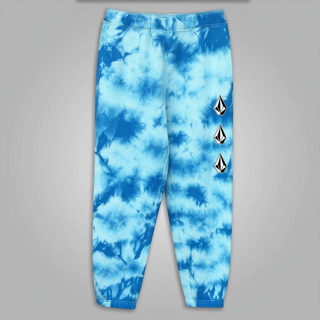 Volcom Blue Tie-Dye Jogger Sweatpants | S