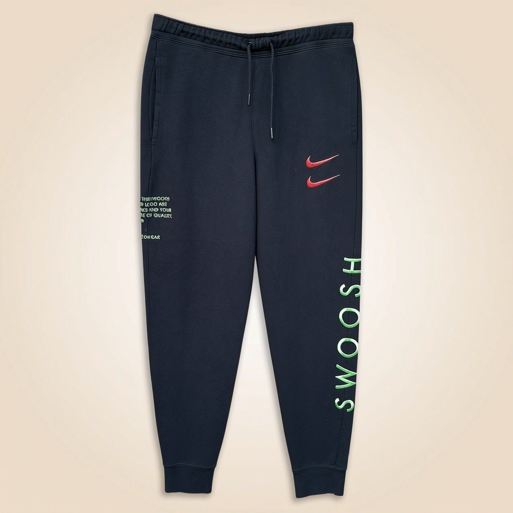Nike Black Swoosh Jogger Sweatpants | M